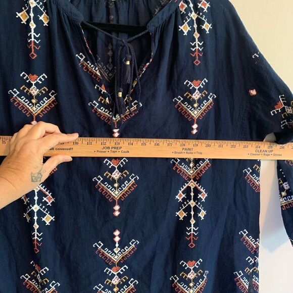 Madewell Navy Boho Top size S - Picture 6 of 9